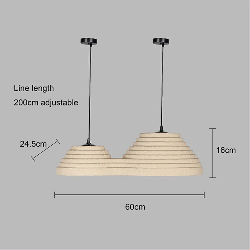 Modern Wavy Layered Pendant Light BW10