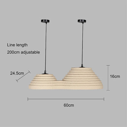 Modern Wavy Layered Pendant Light BW10