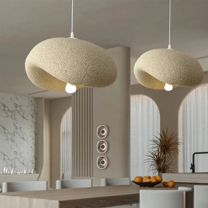 Wabi-Sabi Curved Stone Silhouette Pendant BW13