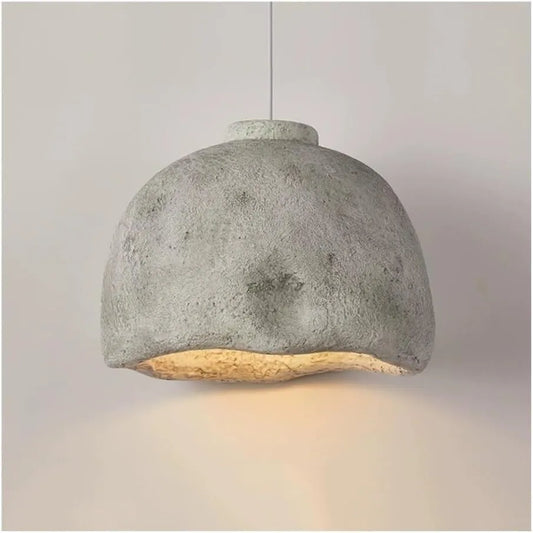 Rustic Stone-Texture Fiberglass Pendant Light BW8