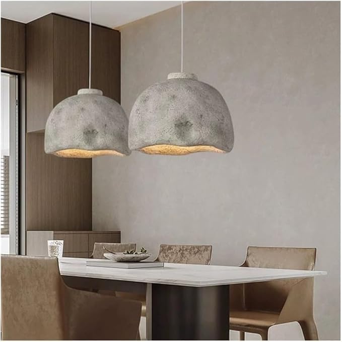 Rustic Stone-Texture Fiberglass Pendant Light BW8