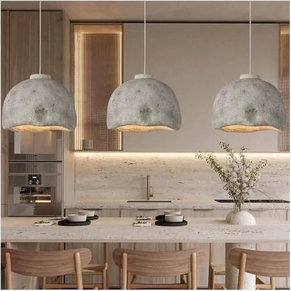 Rustic Stone-Texture Fiberglass Pendant Light BW8