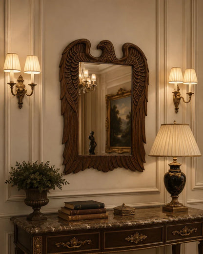 Luxury Antique Eagle Carved Wooden Wall Mirror BW52