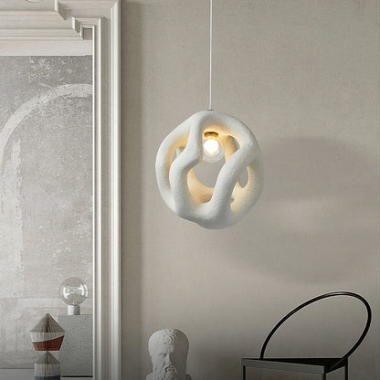 Sculptural Hollow Sphere Pendant Light BW26