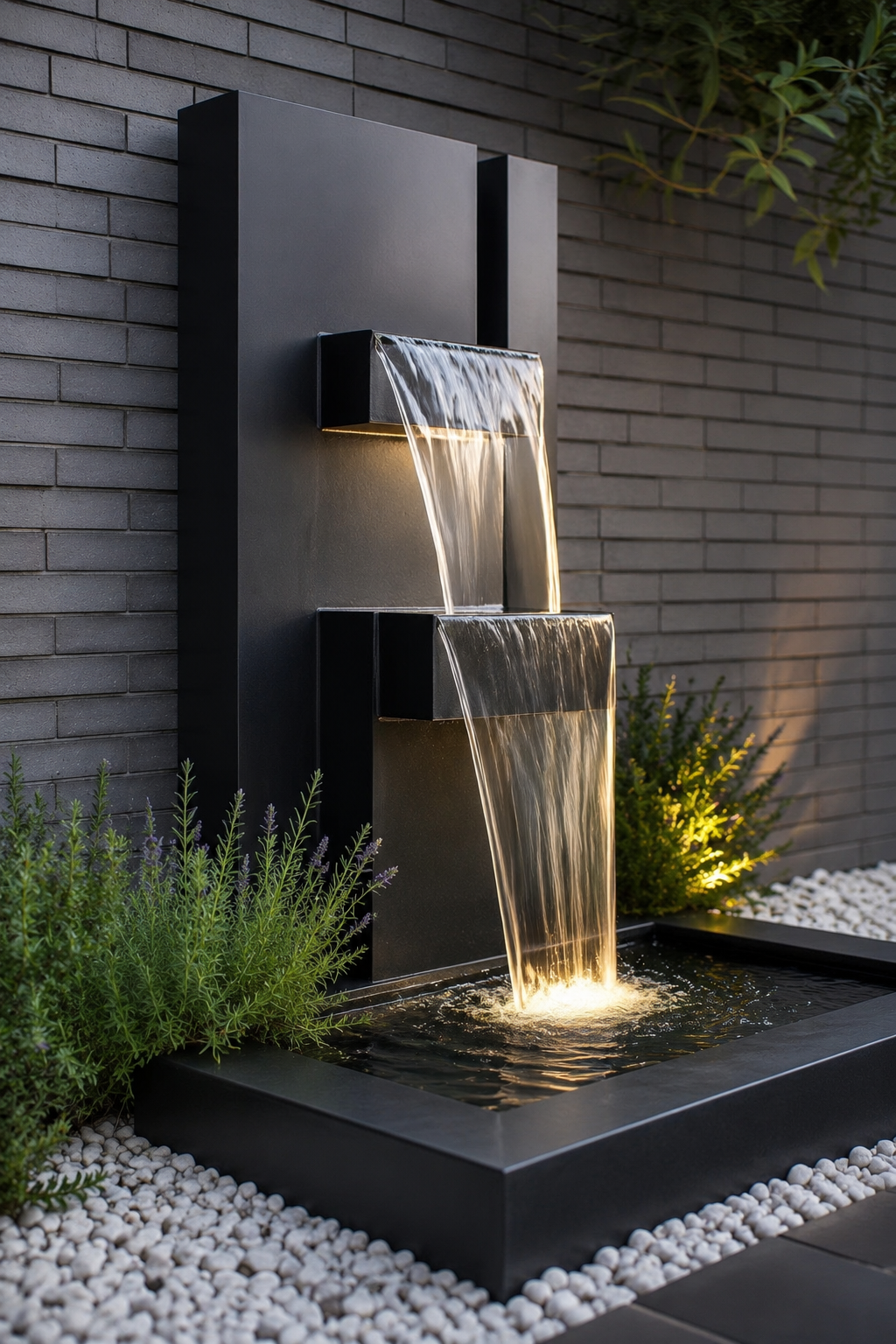 Modern Architectural Tiered Wall Fountain BW53