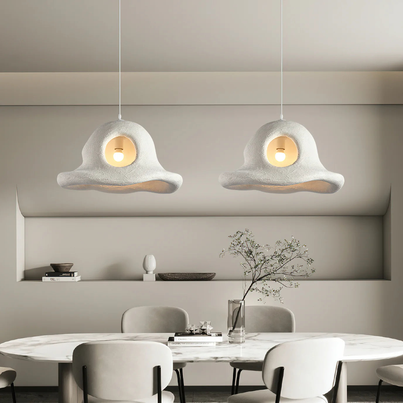 Olmi Hat Wabi-Sabi Sculptural Pendant Light BW9
