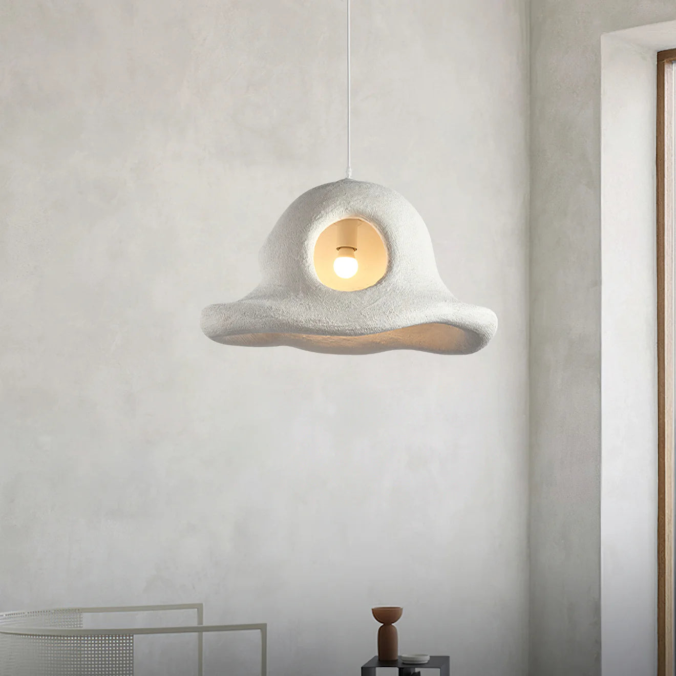 Olmi Hat Wabi-Sabi Sculptural Pendant Light BW9