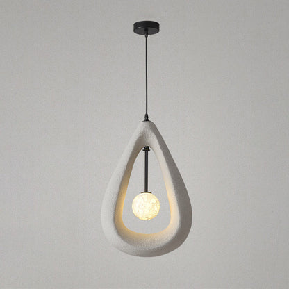 Wabi-Sabi Sculptural Teardrop Pendant BW14