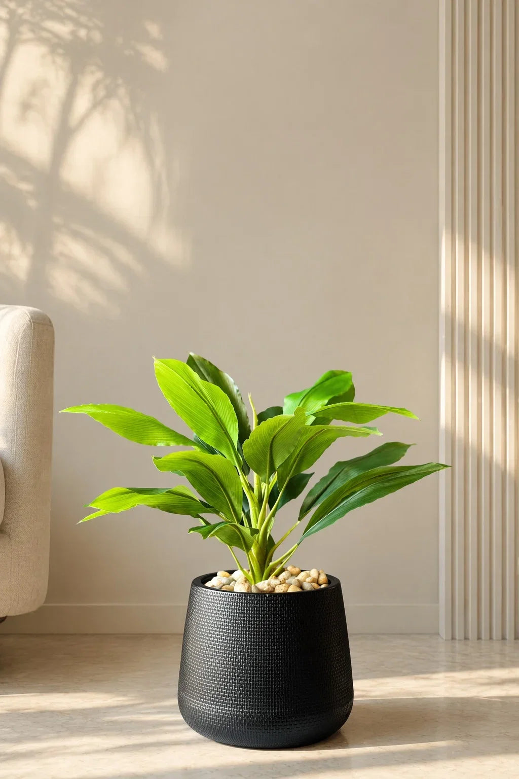 Woven-Textured Black Pot BW58