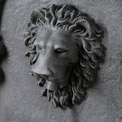 Classic Lion Head Wall-Mounted Water Fountain with LED Light BW20
