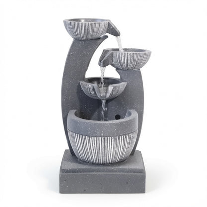 Modern 4-Tier Cascading Floor Water Fountain BW17