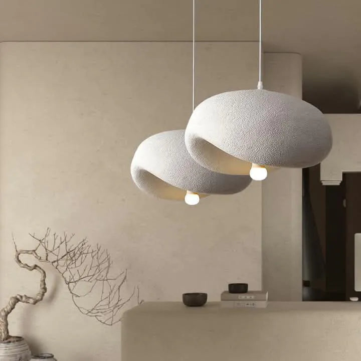 Wabi-Sabi Curved Stone Silhouette Pendant BW13
